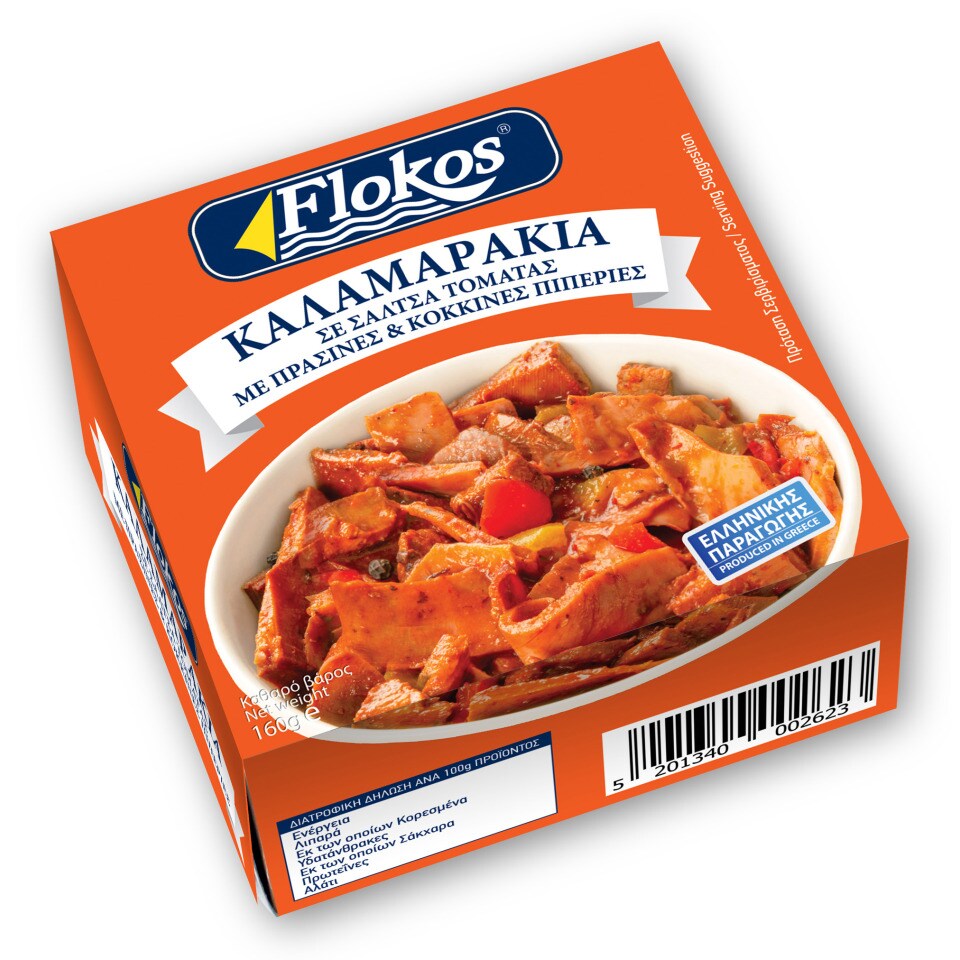 Flokos Καλαμαράκια Τομάτα & Πιπεριά (160gr)