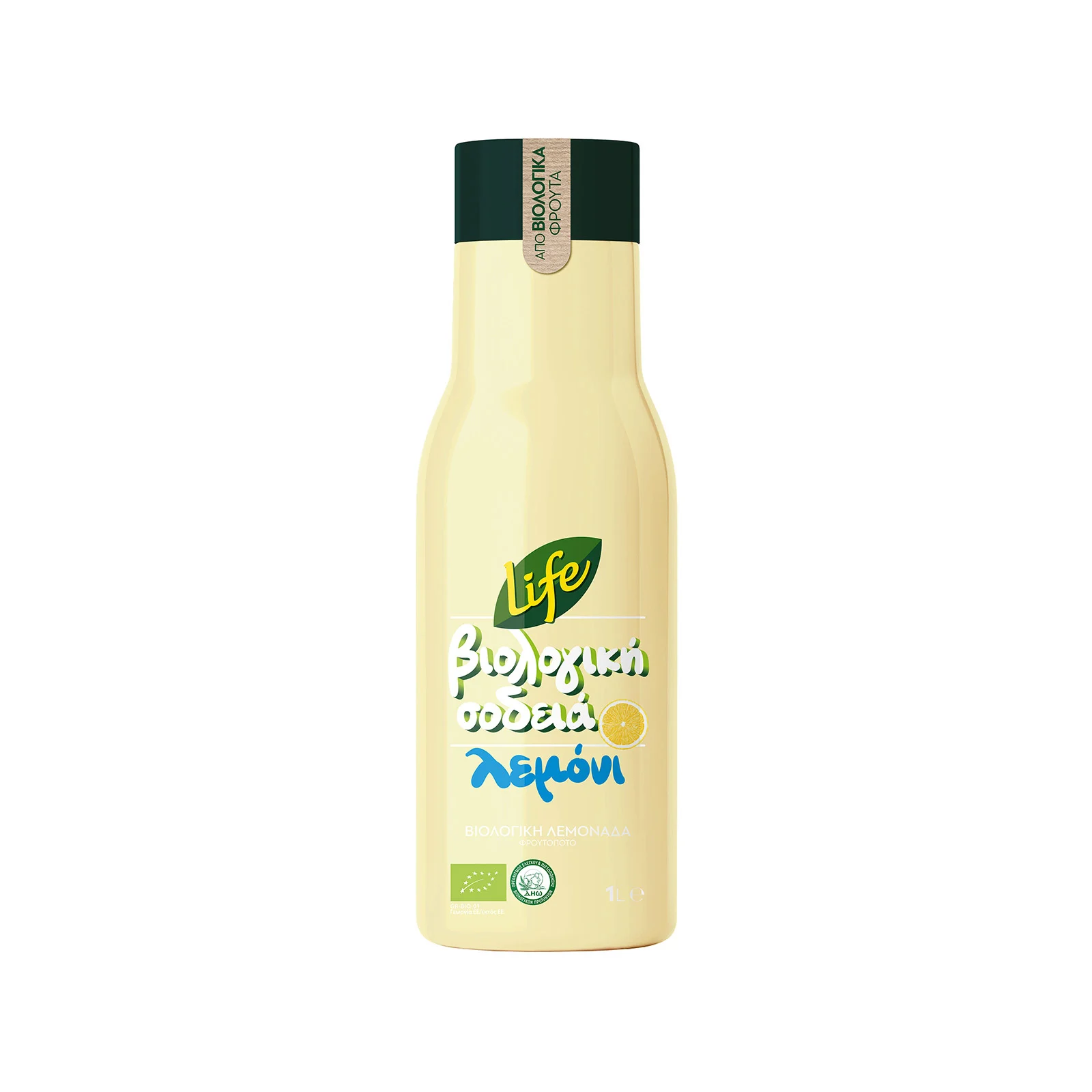 Life organic lemon juice 400 ml (inscription)