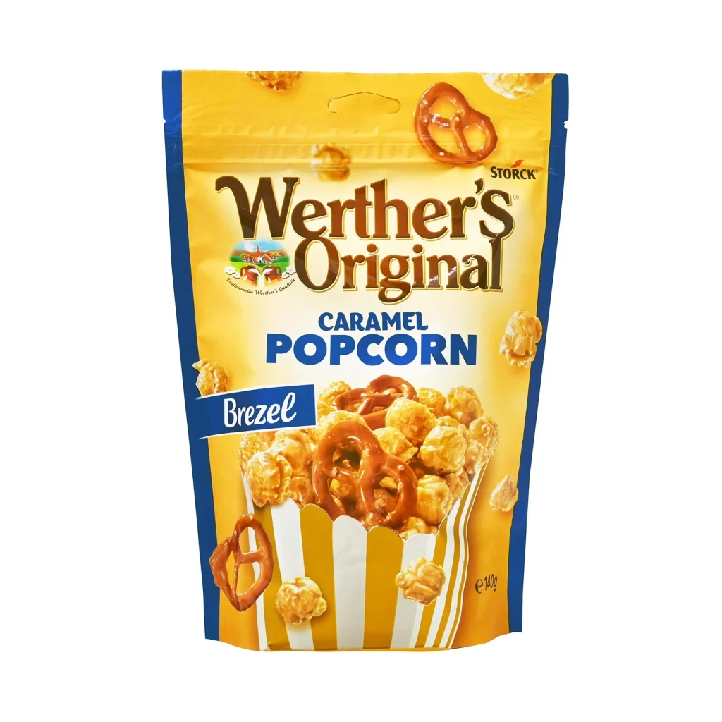 Werthers Original Popcorn Caramel Pretzel με Επικάλυψη Καραμέλας (140gr)