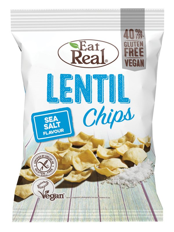 Eat Real Lentil Potatoes with Smooth Sea Salt Without Gluten 135g
