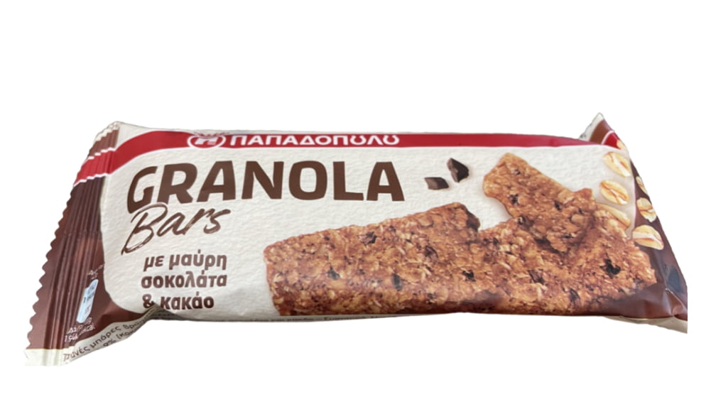 Granola Bars with Black Chocolate & Cacao