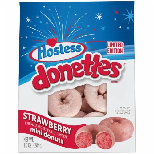 Hostes Donettes Limited Edition Strawberry Flavored Mini Donuts