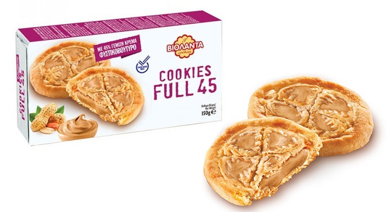 Βιολάντα Cookies Full 45 Φυστικοβούτυρο (150gr)