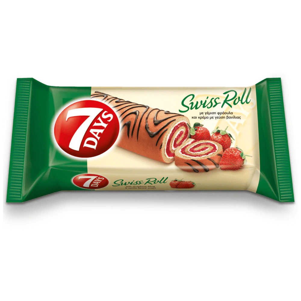 7 Days Swiss Rolls Kέικ Φράουλα (200gr)