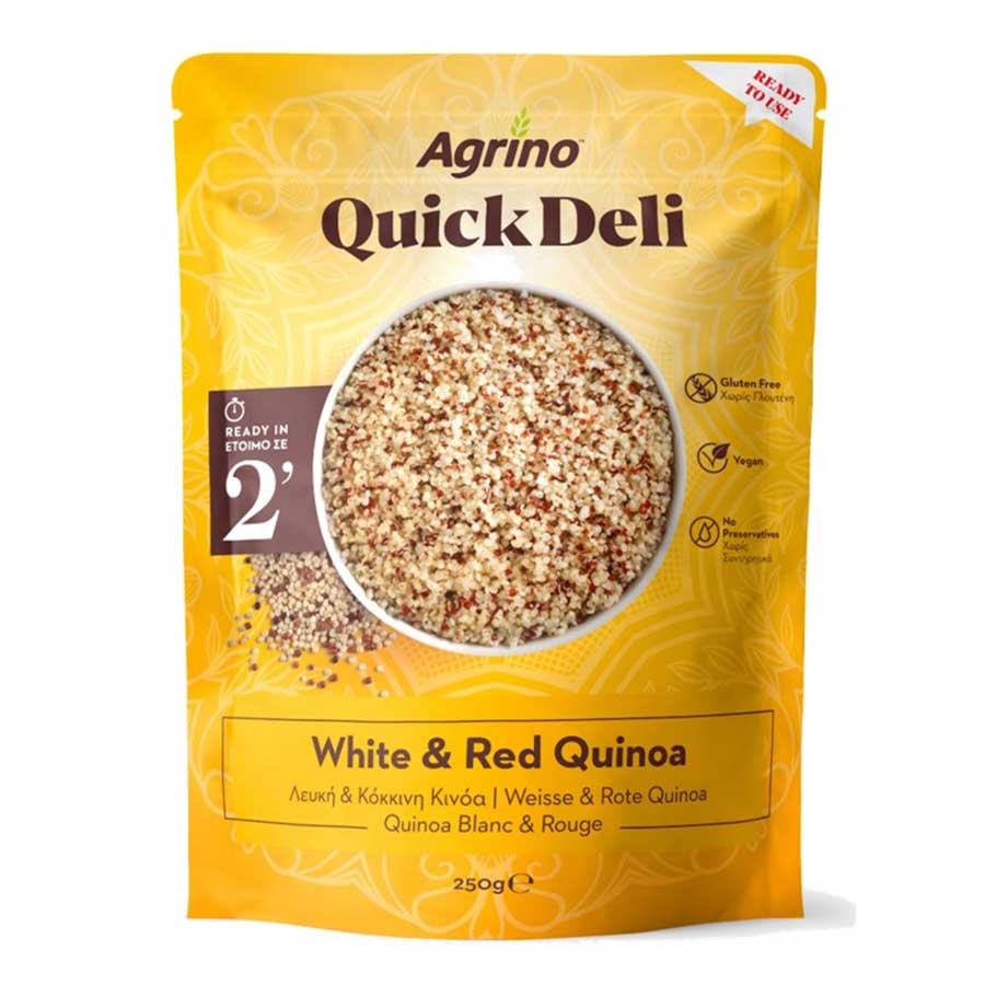Agrino Quick Deli Λευκή & Κόκκινη Κινόα Χωρίς Γλουτένη (250gr)