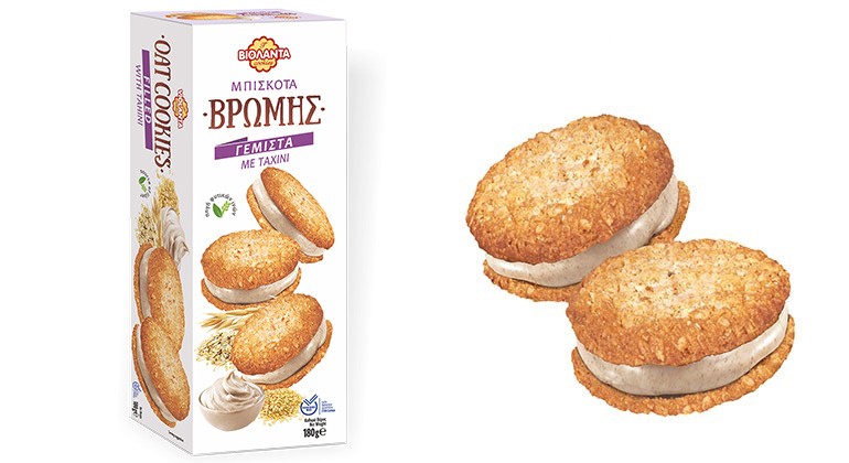 Βιολάντα Μπισκότα Βρώμης Γεμιστά με Ταχίνι (180g)