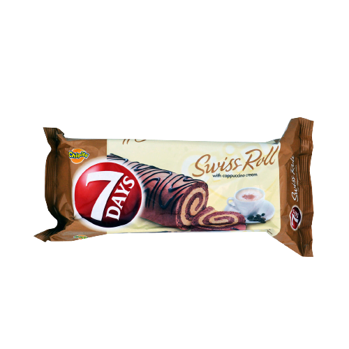 7 Days Swiss Roll Cake with Filled Cream Cappuccino 200g