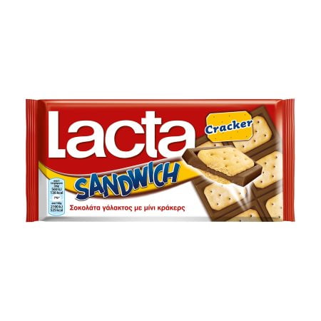 Lacta Sandwich Σοκολάτα Γάλακτος με Cracker (87gr)