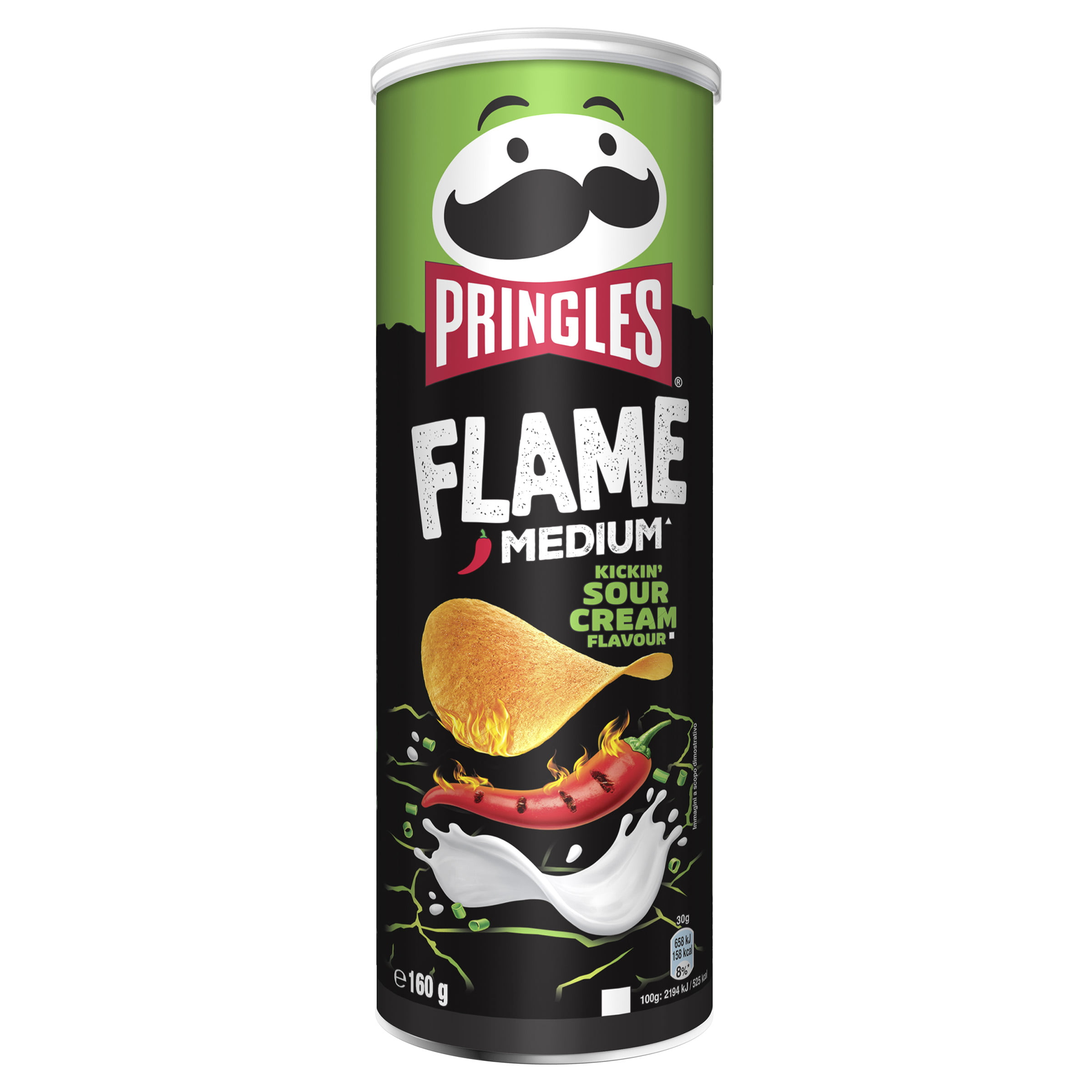 Pringles Flame Medium Kickin’ Sour Cream (160g)