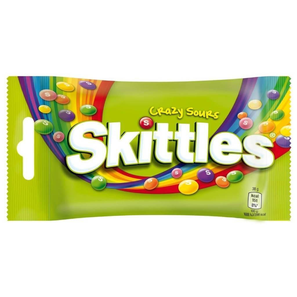 Skittles Καραμέλες Crazy Sour (38gr)