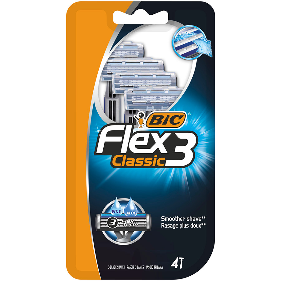 Bic Flex 3Classic Ξυραφάκια 3Λεπίδων (4τεμ)