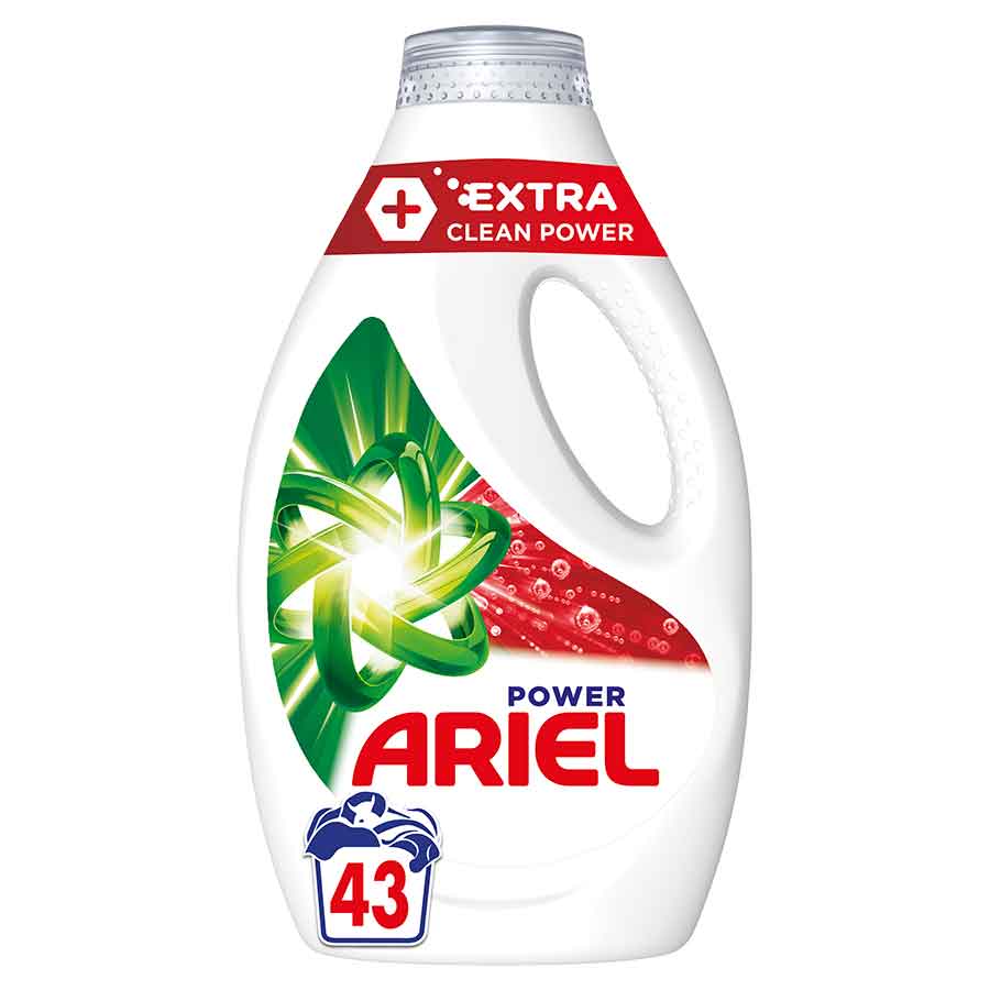 Ariel Υγρό Απορρυπαντικό Πλυντηρίου Ρούχων Extra Clean (50 Μεζούρες)