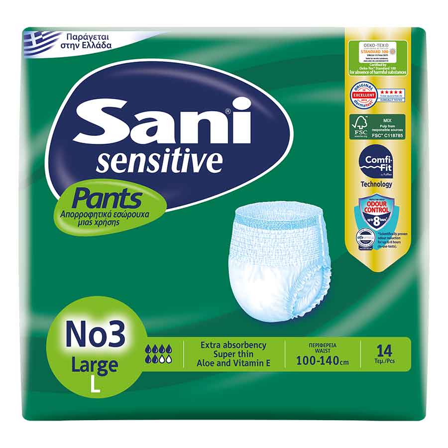 Sani Sensitive Εσώρουχα Ακράτειας Large Nο3 (14τεμ)