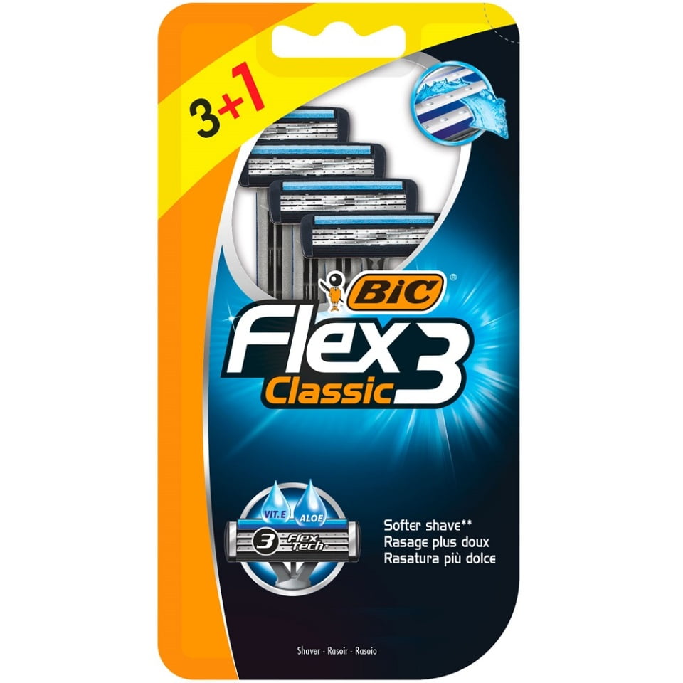 Bic One-Use Flex 3 Classic 3+1 Stem Gift