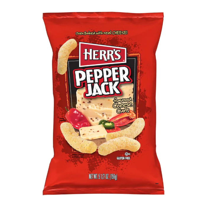 Herr’s Pepper Jack Cheese Curls 156g