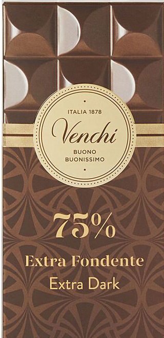 Venchi 75% Extra Dark Chocolate Bar
