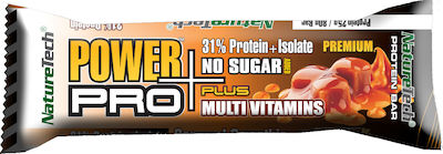 NatureTech Power Pro Plus Multi Vitamins Μπάρα με 31% Πρωτεΐνη & Γεύση Caramel Smoothie (80gr)