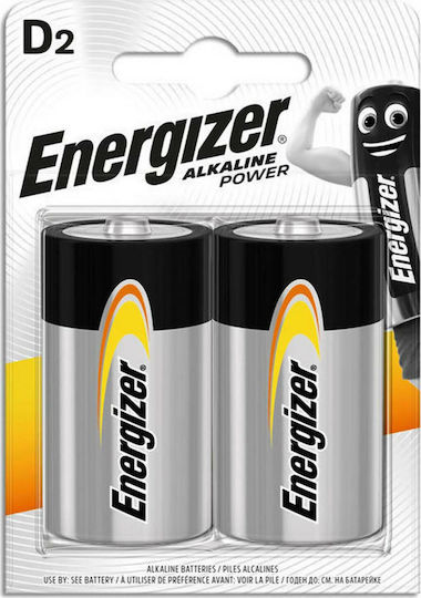 Energizer Power Αλκαλικές Μπαταρίες D 1.5V (2τμχ)