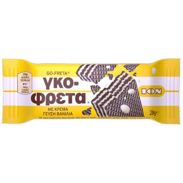 ΙΟΝ Γκοφρέτα Με Κρέμα γεύση βανίλια (28gr)