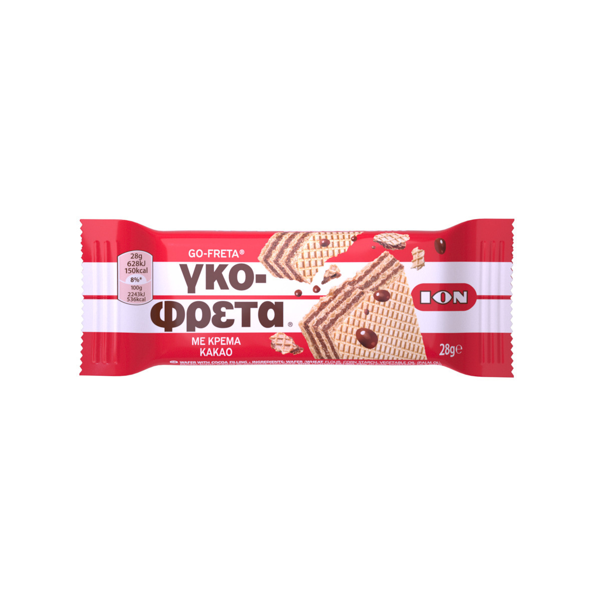 ΙΟΝ Γκοφρέτα Με Κρέμα & Κακάο (28gr)