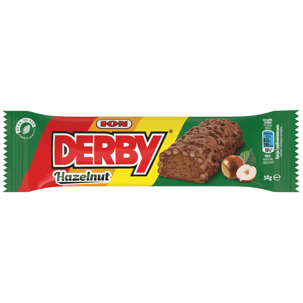 ΙΟΝ Derby Hazelnut Σοκολάτα Γάλακτος Φουντούκι (38gr)