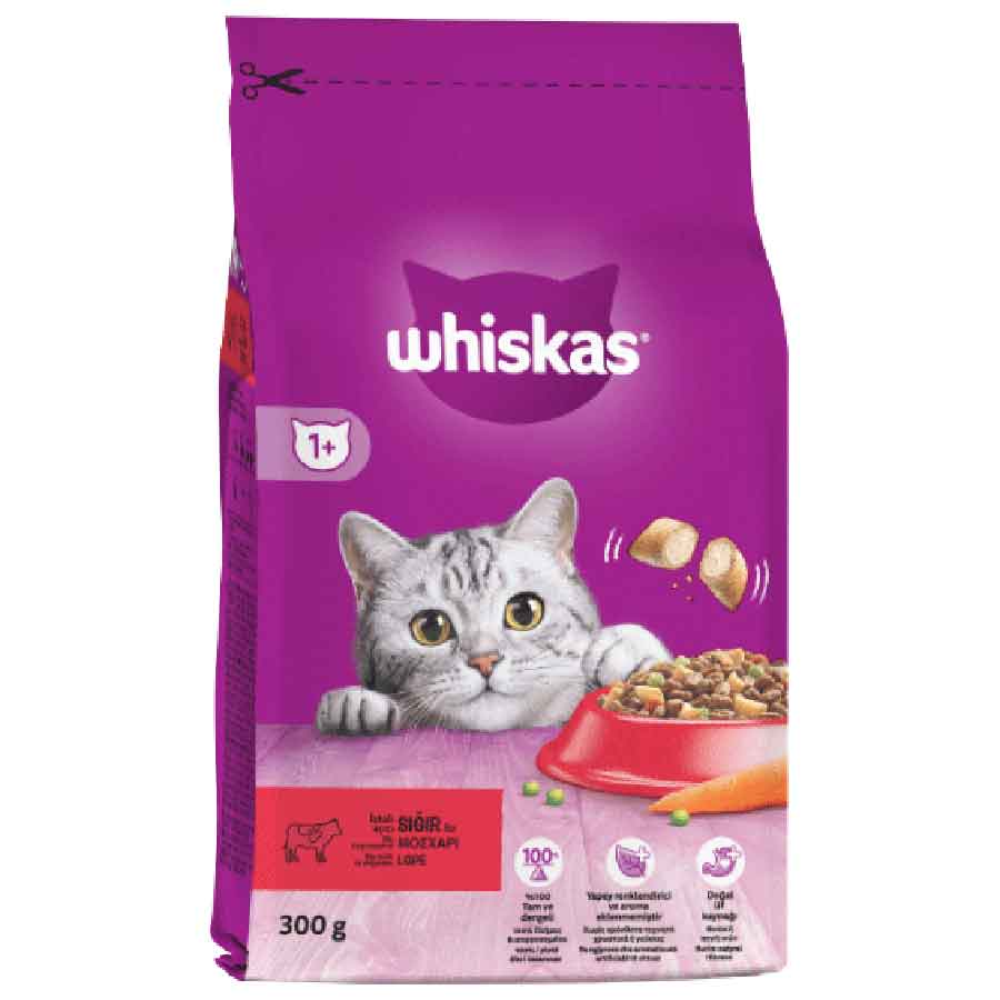 Whiskas Ξηρά Γατοτροφή Adult Μοσχάρι Γεμιστές Κροκέτες (300gr)