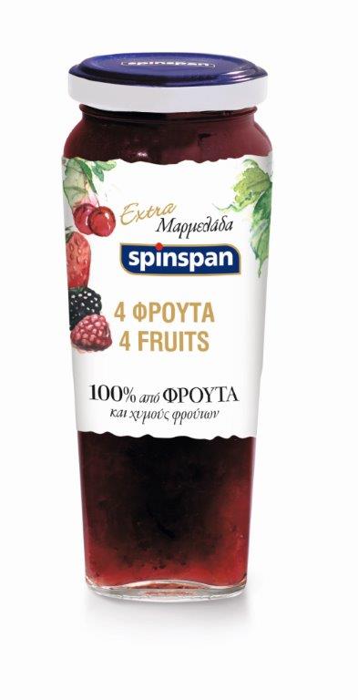 Spin Span Μαρμελάδα 4 Φρούτα (280gr)