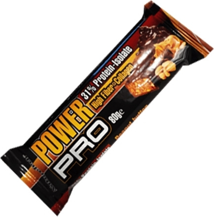NatureTech Power Pro Higher Fiber & Collagen Μπάρα με 31% Πρωτεΐνη & Γεύση Peanut Butter (80gr)
