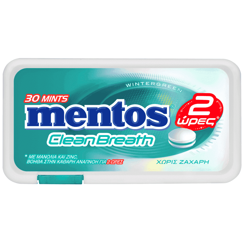 Mentos Clean Breath 2Hours Wintergreen (21gr)