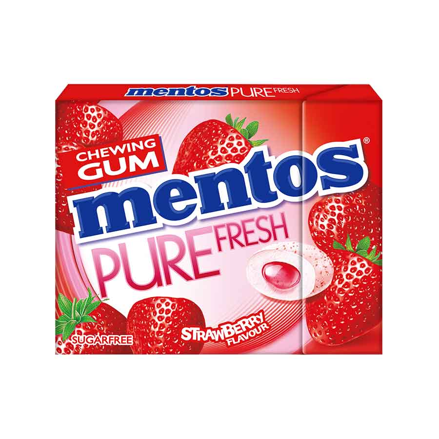 Mentos Pure Fresh Τσίχλες Φράουλα (30gr)