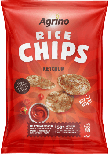Agrino Τσίπς Ρυζιού Ketchup (60g)