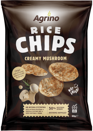 Agrino Τσίπς Ρυζιού Creamy Mushrooms  (60gr)