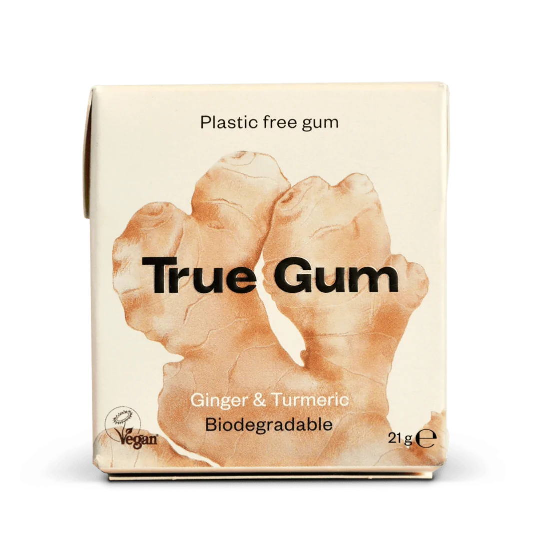 True Gums Τσίχλες Χωρίς Ζάχαρη Τζίντζερ- Κουρκουμάς, (21gr)