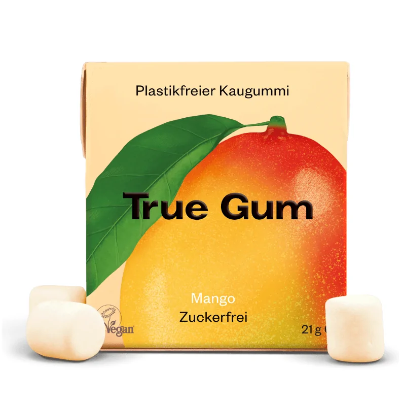 True Gums Τσίχλες Χωρίς Ζάχαρη Μάνγκο, (21gr)