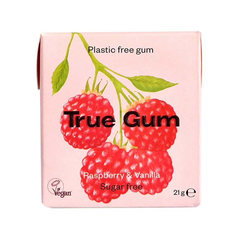 True Gums Τσίχλες Χωρίς Ζάχαρη Βατόμουρο- Βανίλια, (21gr)