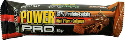 NatureTech Power Pro Higher Fiber & Collagen Μπάρα με 31% Πρωτεΐνη & Γεύση Chocolate Fudge (80gr)