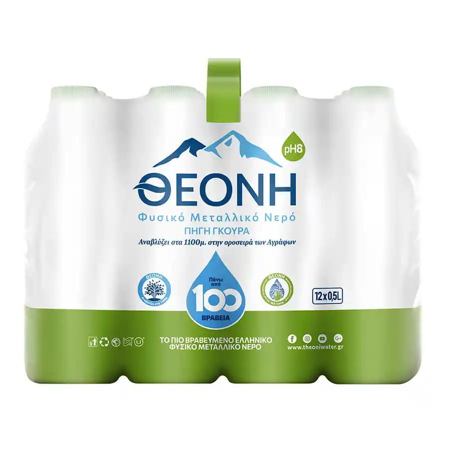 Θεόνη Φυσικό Μεταλλικό Νερό (12x500ml)