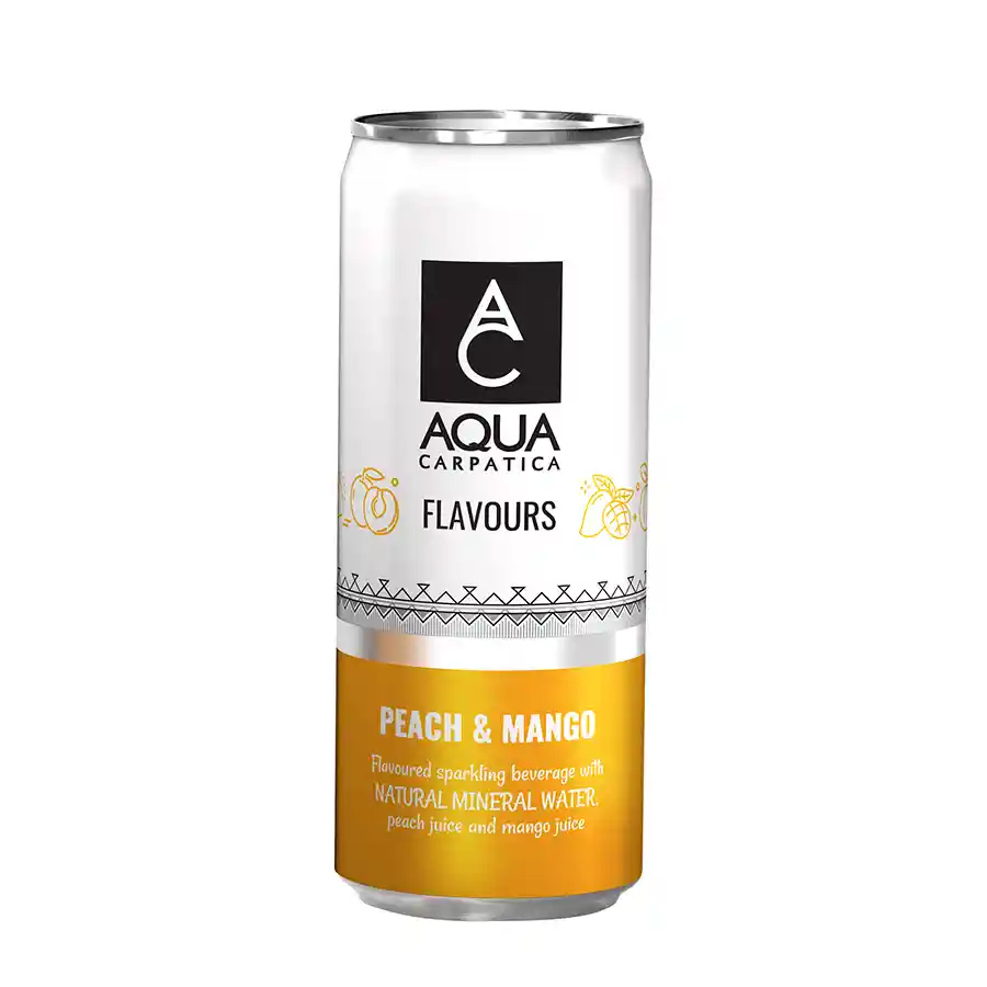 Aqua Carpatica Νερό Ανθρακούχο Peach & Mango (330ml)
