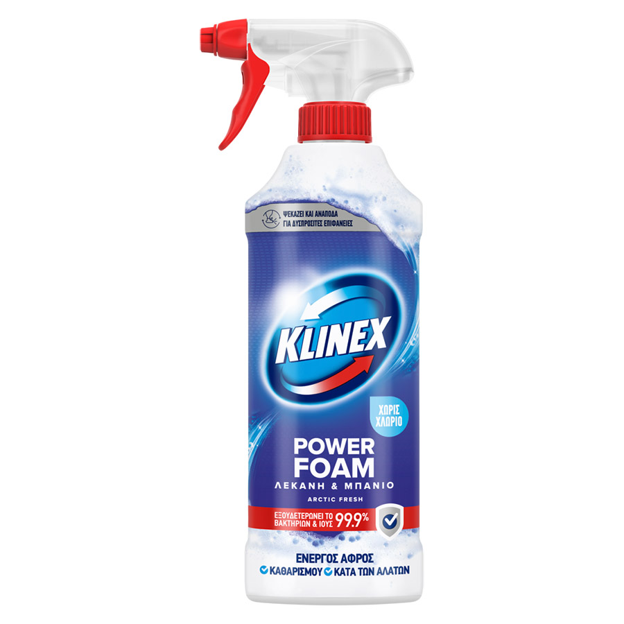 Klinex Power Foam Σπρέι Για Το Μπάνιο Arctic Fresh (435ml)
