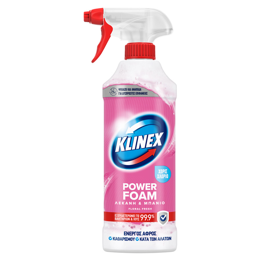 Klinex Power Foam Σπρέι Για Το Μπάνιο Floral Fresh (435ml)
