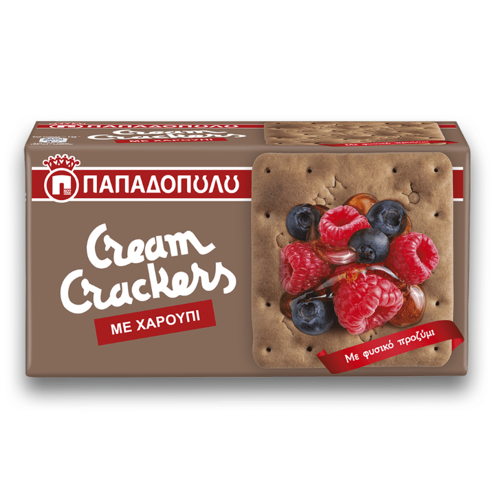 Παπαδοπούλου Cream Crackers με χαρούπι (190gr)
