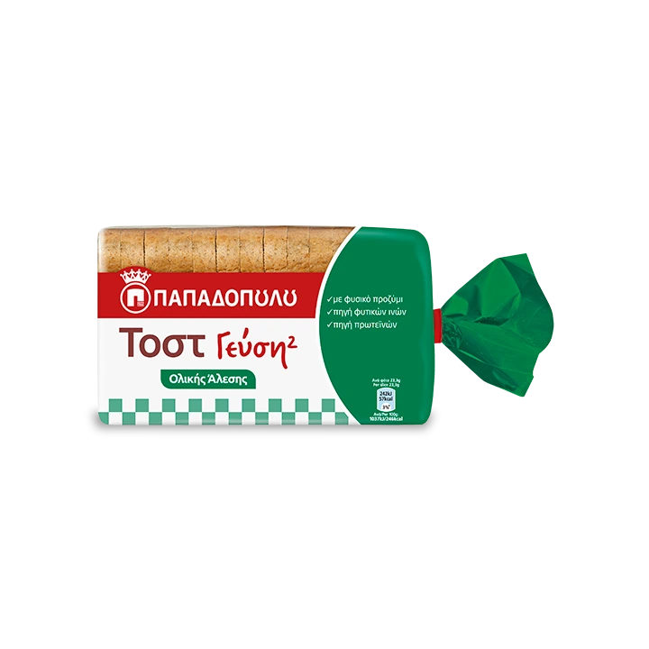 Παπαδοπούλου Τοστ Γεύση² Ολικής Άλεσης (325gr)