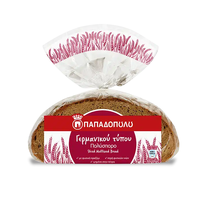 Παπαδοπούλου Ψωμί Γερμανικού τύπου Πολύσπορο (500gr)