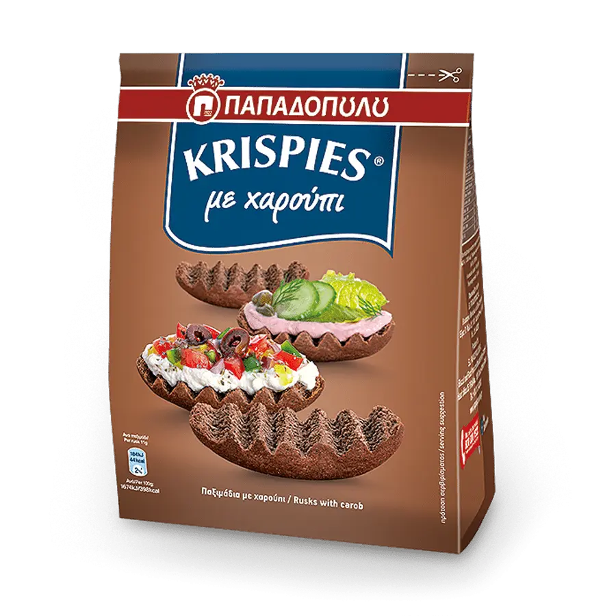 Παπαδοπούλου Krispies με χαρούπι (200gr)