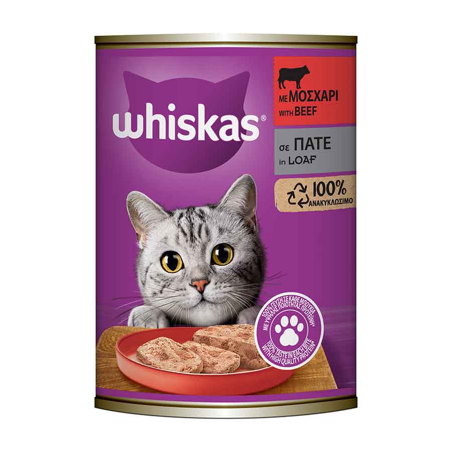 Whiskas Γατοτροφή Μοσχάρι (400)gr