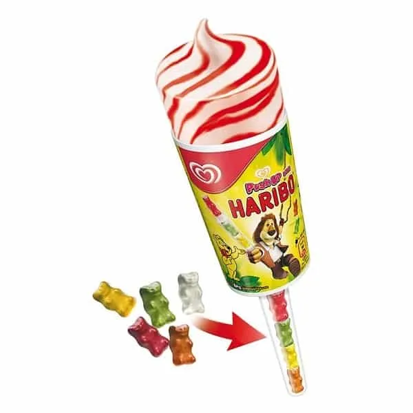 Haribo push up βανίλια φράουλα