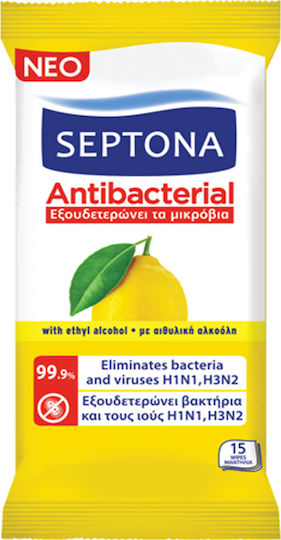 Septona Antibacterial Lemon (15τμχ)