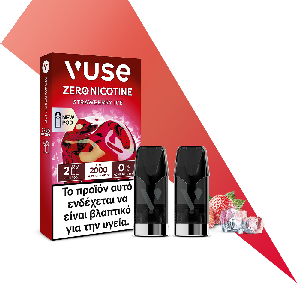 Vuse strawberry ice 2pods 0 mg nicotine